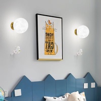 Astronaut Moon Wall Lamp with Warm Light,Diameter 15cm thumbnail