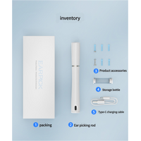 Black Smart Visual Ear Cleaning Stick with 1080P Camera and Rechargeable Battery thumbnail