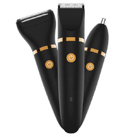 3-in-1 Waterproof Rechargeable Electric Hair Trimmer Set for Men - Professional Grooming Kit thumbnail