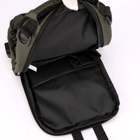 Gray Compact Multi-Function Nylon Chest Bag - Stylish and Practical thumbnail