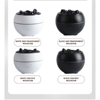 Volcanic Flame Aroma Diffuser (Black Ordinary Style)- 360ml Ultrasonic Humidifier with 7-Color LED Light and Adjustable Mist for Home and Office thumbnail