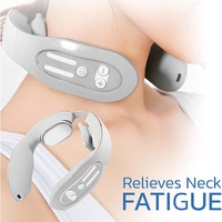 Gray 12-Level Intelligent Neck Massager with Heating Function - Pain Relief and Relaxation thumbnail