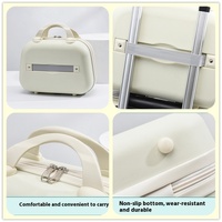 Cream Yellow Handheld Makeup Organizer - Compact and Portable Cosmetic Storage Case with Multiple Color Options thumbnail