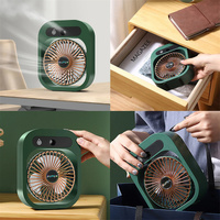 Portable USB Rechargeable Misting Fan – Compact Personal Fan with Cooling Spray - Green Colors thumbnail