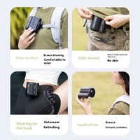 Black Outdoor Waist Fan - Portable Wearable Fan for Hands-Free Cooling thumbnail