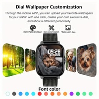 Steel Bracelet With Silicone Strap Pink Smart Fitness Watch with Large Display - 24 Sport Modes, Heart Rate Monitor & More thumbnail