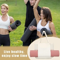 Khaki Yoga Mat Tote Bag - Multi-Purpose Gym Bag with Yoga Mat Holder thumbnail