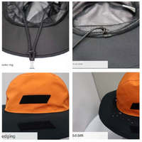 Black Outdoor Waterproof Wide-Brim Rain Hat - Heavy-Duty Rain Protection thumbnail