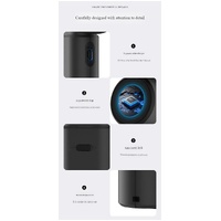 Black Portable 2-in-1 Mini Handheld Fan and Hair Dryer thumbnail