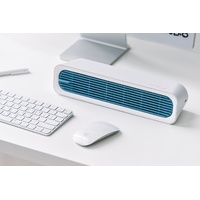 Blue Slim Desktop Rectangular Fan with Modern Design thumbnail