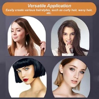 Black Portable Electric Hair Straightening Brush thumbnail