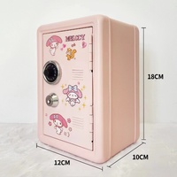 Purple Mini Metal Safe Box with Combination Lock and Key - Compact Security Storage thumbnail