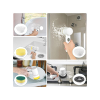 White Electric Cleaning Brush with Multiple Attachments - Rechargeable and Versatile for Home and Kitchen Use thumbnail