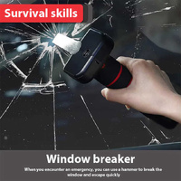 Blue Emergency Car Window Breaker Tool with LED Flashlight - Compact, Safety & Multi-Purpose thumbnail