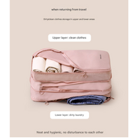 Beige Big Size Multifunctional Compact Travel Organizer Bag Stores 6-8 Essentials for Easy Access thumbnail