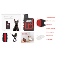 Orange Remote Dog Training Collar with Adjustable Shock and Vibration - Rechargeable, Waterproof, 2 Channels for Small to Large Dogs thumbnail
