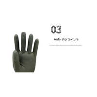 Grey Set of 3 Pairs of Durable Rubber Gloves - Waterproof, Comfortable, Ideal for Household and Cleaning Tasks thumbnail