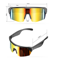 Black Smart Bluetooth Sports Glasses - Ergonomic Design with Soft Nose Bridge, HD Audio, UV Protection thumbnail