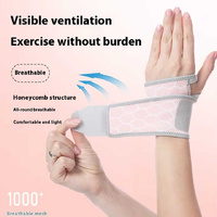2 Pairs Grey Breathable Sports Wrist Support Wrap - Fitness Gym Wristband for Badminton & Injury Prevention thumbnail