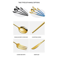 White And Gold Patchwork Colours 410 Stainless Steel 16-Piece Flatware Set - Elegant Dinnerware with Knife, Fork, Spoon for 4 People thumbnail