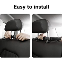 Grey Car Trunk Storage Bag - Large Capacity Oxford Cloth Multi-Purpose Hanging Organizer with Mesh Pockets and Backseat Storage thumbnail