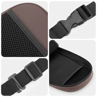 Black Multifunctional Car Seat Side Organizer with PU Leather Tissue Holder and Mesh Pocket – Compact Storage Bag for Phones and Accessories(Mobile ph thumbnail