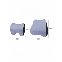 Green Memory Foam Car Seat Neck and Lumbar Support Set - Ergonomic Cushion for Office, Home, and Driving thumbnail