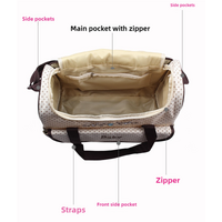 Large Coffee Fashionable Large-Capacity Cartoon Bear Shoulder Crossbody Mommy Bag - Stylish and Functional Diaper Bag thumbnail