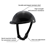 Size M Black Pet Helmet & Goggles Set - Adjustable Safety Gear for Dogs, UV Protection, Durable ABS Material, Stylish Outdoor Accessory thumbnail
