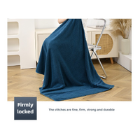 Dark Blue Luxury Cotton Towel Set(Towel + Bath Towel) - Quick Dry, Extra Thick & Absorbent, Perfect for Bath & Beach thumbnail