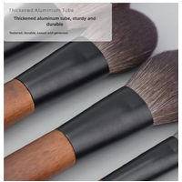 Style B 12-Piece Mini Portable Makeup Brush Set - Fiber Bristle Beauty Tool Set(With storage bag) thumbnail