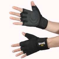 Size XL Black Breathable Anti-Slip Gym Gloves for Workout and Weightlifting - Durable, Adjustable Fitness Gloves for Men and Women thumbnail