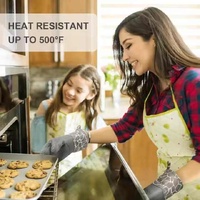 Grey 6-Piece Set Silicone Oven Mitts & Pot Holders Set - Heat-Resistant, Non-Slip, Comfortable, and Stylish Kitchen Essentials for Cooking & Baking thumbnail