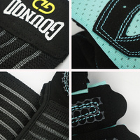 Size M Black And Blue Breathable Anti-Slip Gym Gloves for Workout and Weightlifting - Durable, Adjustable Fitness Gloves for Men and Women thumbnail