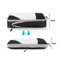 Red Compression Travel Storage Bags Set, Mesh Travel Organizers for Luggage, Foldable and Space-Saving Packing Cubes thumbnail