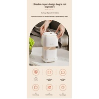 Light Green Portable Tabletop Trash Can with Dual-Layer Design - Convenient for Desk Organization thumbnail