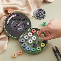 Apricot Portable Sewing Kit with Threads, Needles, and Tools - Compact Travel Case for Sewing Accessories thumbnail