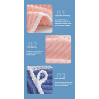 Pink Soft Candy Stripe Coral Fleece Bath Towel and Washcloth Set, Ultra Absorbent, Skin-Friendly thumbnail