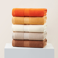 Bright Orange Premium Thick Cotton Bath Towel for Adults - Soft and Absorbent Bathroom Towel thumbnail