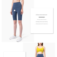 Size L True Navyl Seamless High-Waisted Yoga Shorts for Women - Tummy Control & Butt Lifting Fitness Shorts thumbnail