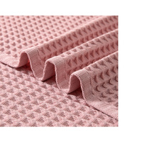 Brown Pure Cotton Waffle Weave Bath Towel - Soft, Absorbent & Extra Large 70x140 cm for Home Use thumbnail