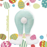 Pink Easter Bunny Hanging Legs Decoration - Festive Home Scene Prop 54cm (24.3in) thumbnail