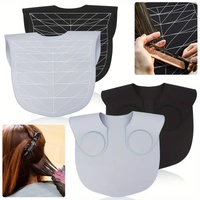 Blue Striped Silicone Hairdressing Cape - Extended Oversized Shoulder Pad for Hair Dyeing and Perming thumbnail