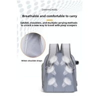 Gray Pet Carrier Backpack - Space Capsule Design for Cats & Small Dogs thumbnail