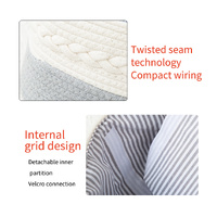 White Stylish Cotton Rope Basket for Clothing & Toys - Woven Storage Organizer, 38x23x18cm thumbnail