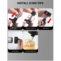 Complete Cookie Press Maker Kit Set - 13 Cookie Tools & 8 Icing Tips for Perfect Baking thumbnail