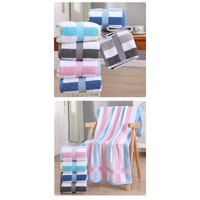 Pink Ultra-Absorbent Long-Fiber Cotton Large Bath Towel- Perfect for Home, Hotel, and Beauty Salons 140cm*70cm thumbnail