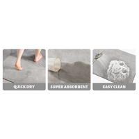 Oval dark Beige Quick-Dry Absorbent Non-Slip Bath Rug for Bathroom, Kitchen & Entryway 60x90cm thumbnail