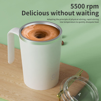 Blue Portable Automatic Mixing Coffee Cup - Stainless Steel Magnetic Stirrer(handle stlye) thumbnail