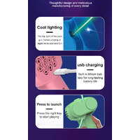 Dark blue 3-Meter Glow-in-the-Dark Rope Launcher Toy - Fun Stress Relief for All Ages thumbnail